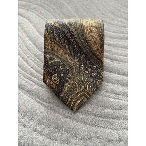 Vtg Pierre Balmain Paris 100% Silk Men's Tie Floral Paisley Pattern Multicolor